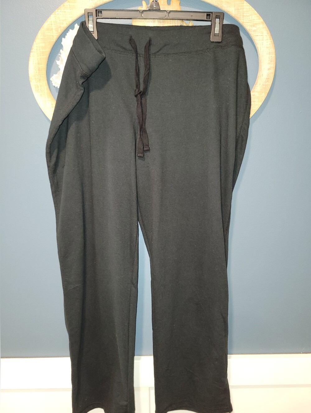 Women's Black Drawstring Lounge Pants.  Nwot. Sz Xl. Black.